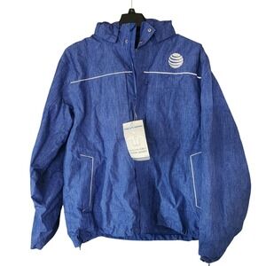 AT&T Image Solutions Technicians Zip Hoodie Blue Rain Employees Jacket XL NWT